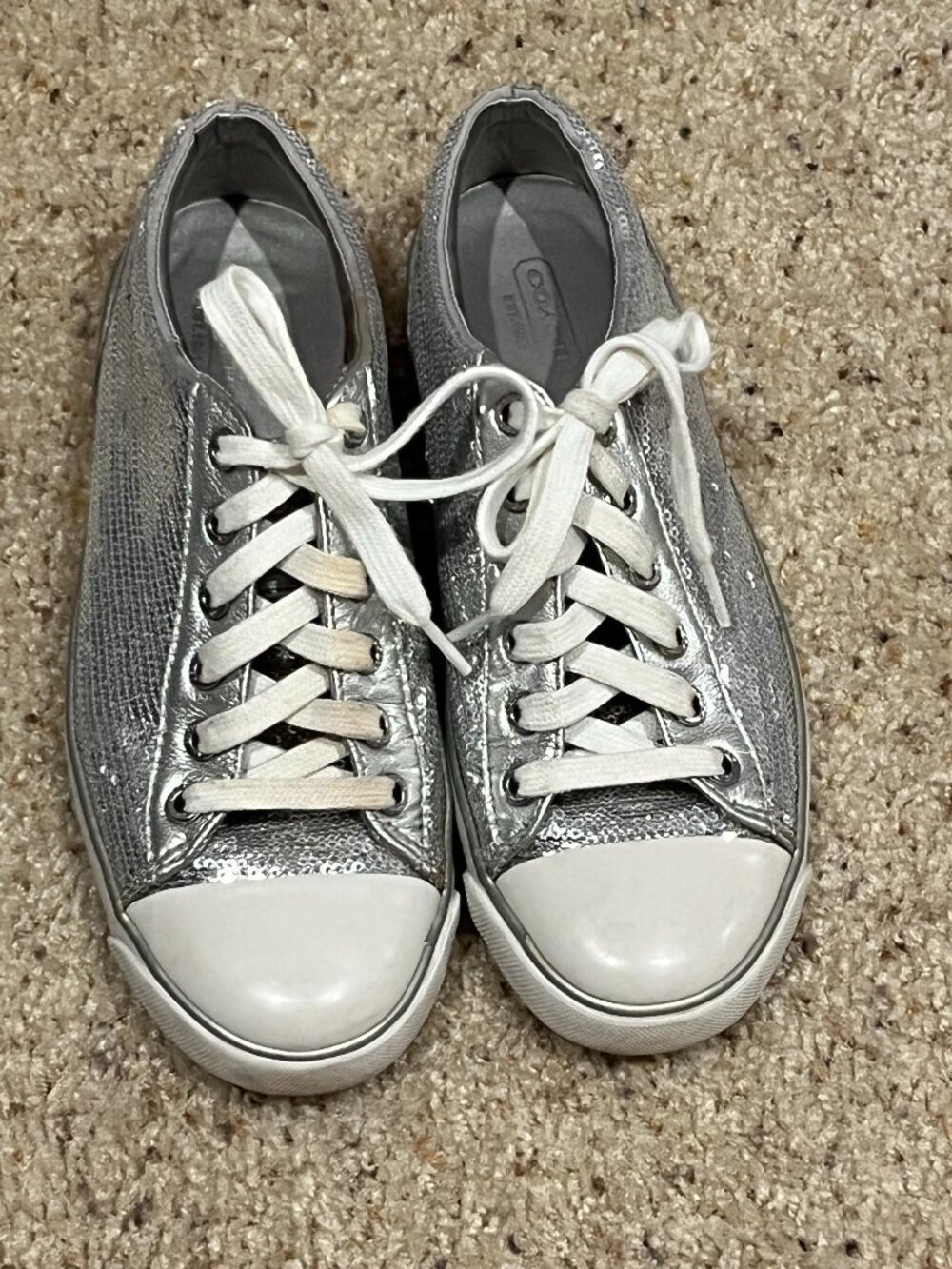 Women's Coach Sequin Low-top Sneakers Size 7
